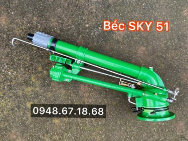 Bộ 3 Béc tưới phun mưa bán kính lớn 40m -45 m có bánh răng và đinh móc